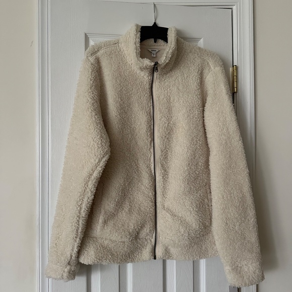 Sonoma Goods For Life Jackets & Blazers - NWT Sonoma SHERPA Zippered Jacket XL Juniors CREAM